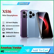 XS16 Americas Version 4G Network 3.0" Mini Smartphone 3GB RAM 64GB ROM Android 10.0 WIFI Bluetooth G