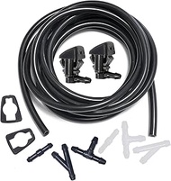 Front Windshield Washer Nozzles Kit for 08-11 Ford Focus 07-11 Ford Edge 07-10 Lincoln MKX Replaces 