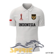 Yuji01 Kaos Polo kerah timnas sepak bola Indonesia Baju Polo Sepak Bola Fifa Indonesia Jumbo Lengan 
