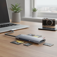 6 in 1 USB SD Card Reader Adapter for Type C TF XD CF M2 Memory Fast Data Transfer