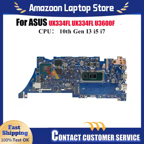 UX334FL Laptop Motherboard For ASUS ZenBook U4600F UX334F UX463FL UX334FL U3600F Mainboard With 10th