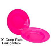 9" Round Sauce Plastic Plate  6pcs  [PP]  Pinggan Plastik 盘 9 inch Round Plate 碟 盘子 Kuah Pinggan Dee