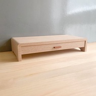 【台灣製造】小清新螢幕架II - 直面抽屜款 - 白橡木