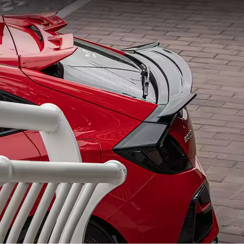 YOFER Gloss Black Rear Wing Spoiler For Honda Civic 10th FK4 FK7 FK8 5 Door Hatchbacck 2017-2021 Tru