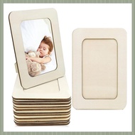 ( S U Z B )12PCS DIY Wood Picture Frames Unfinished Solid Wood Photo Picture Frames For 4 X 6 In Pho