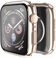 UrbanEK Case Compatible with Apple Watch Series 3/SE/Series 4/ Series 5/ Series 6 with Built in Tempered Glass Screen Protector/Overall Protective Hard PC- 40mm Clear(Transparent)