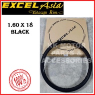 [100% ORIGINAL ] TAKASAGO EXCEL ASIA ALLOY RIM 1.60x18 160x18 160X18 160/18 BLACK (HITAM) / GELONG G