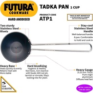 Futura Anodised Heating Pan, 1 Cup, Black Electric Coil, Gas, Smooth Surface Non Induction 3. 25 mm 