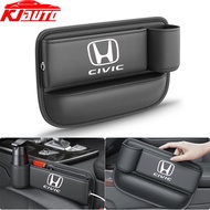 Honda Civic Car Seat Gap Bag Case Storage Bag PU Leather  Auto Console Side Seat Plug Filler Organiz