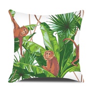 Tropical Leaves Palm Tree Monstera Throw Pillow Covers Flamingo Giraffe Ze Printed Cushion Cover Pillowcase for Home Decor