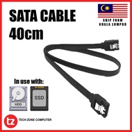 SATA 3 Cable for Desktop PC - HDD / SSD ( 40cm / Black )