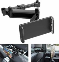 家有好物 - ipad 車用支架後座，汽車頭枕手機支架，可伸縮支架，適用於 4.7-12.9 吋螢幕平板電腦和手機，相容於 iPhone、三星、Switch（黑色）