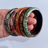 Ethnic Batik Wood Bracelet, a Souvenir from Jogja Indonesia