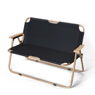 Bench Outdoor 2 Seater Camping Folding Chair Backrest Armchair  Chair Glamping Travel Tent Kerusi Kh
