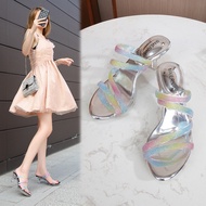 Diamond Women's Slippers Outdoor Transparent Heels 2.5 inch 3.2 inch