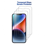 [แพ็ค 3] ฟิล์มกันรอยกระจกนิรภัยความแข็ง 9H สำหรับ iPhone 16, 15, 14, 13, 12, 11 Pro Max, 16 Plus, 15