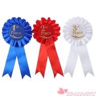 BRASSARTX Rosette Ribbon, Blue,Red,White Recognition Ribbons Ribbon Award Set, Honorable Ribbon