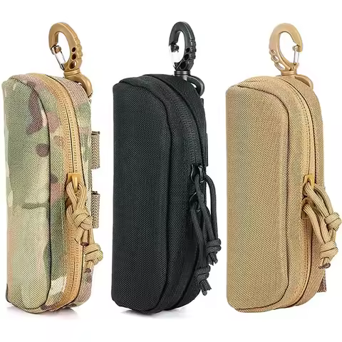 Tactical MOLLE Eyeglass Case: 1000D Nylon, Shockproof, Portable—Suitable As Hunting Goggles Box & Ou