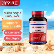 DYVIRE  COQ10 Ubiquinol Coenzyme Q10 100mg 90capsules adult Supplement heart nutrition original exp