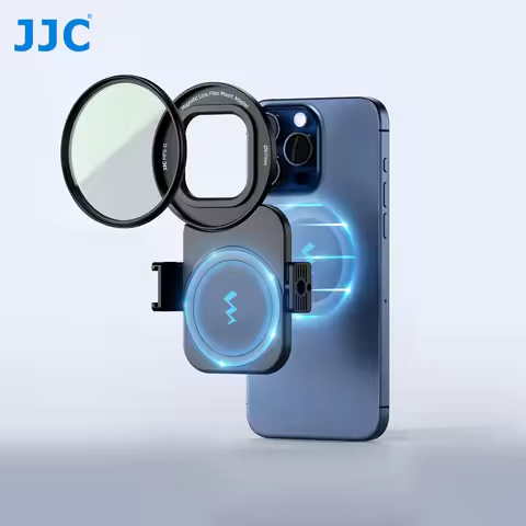 JJC 67mm Phone Lens Filter Adapter CPL ND64 UV 6 Star Filter Set for iPhone 16 15 14 Pro Pro Max Dou