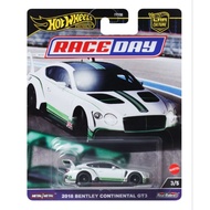 Toysk model car 2018 Bentley Continental GT3 Hotwheels Premium White 1:64 scale