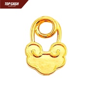 Top Cash Jewellery 999 Pure Gold Prosperity Lock Pendant [LM89]
