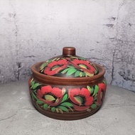 陶器砂鍋2500毫升手工紅粘土烹飪鍋帶蓋鍋