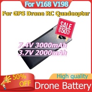 7.4V 3000mAh/3.7V 2000mAh for V168 V198 GPS Drone Battery V198 MAX PRO 8K Battery Packs Aircraft Bat