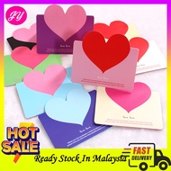 🔥READY STOCK🔥Love Shape Greeting Card Gift Birthday Party Bouquet Christmas Wedding Message Wish Kad