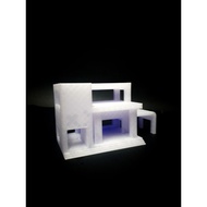 3D Printed Custom House Aquarium Deco Glowing In The Dark Design 1