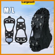 1 Pair Ice Snow Grips Shoes Cover 8 Studs Anti-slip Ice Gripper Spike Cleats Shoes Crampons