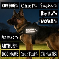 1 Piece Custom Pet Dog Name Patch Personalized Dog ID Tag for Collars, Harnesses Gear Reflective Bad