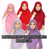 BAWAL HEAVY CHIFFON CURVE BIDANG 50 (BORONG SAHAJA)