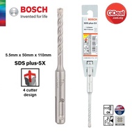 GDeal BOSCH SDS-Plus 5X Masonry &amp; Concrete Hammer Drill Bit (5.5x50x110mm) - 2608833774