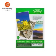 Asia Vinyl A4 Photo Sticker Paper 10 Sheets/Pk- Matte A4 Paper