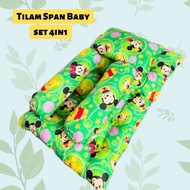 Tilam Baby Span 3in1 Mudah Dibawa Ke Mana-Mana Hadiah Untuk Baby Baru Lahir Corak Kartun Lelaki dan 