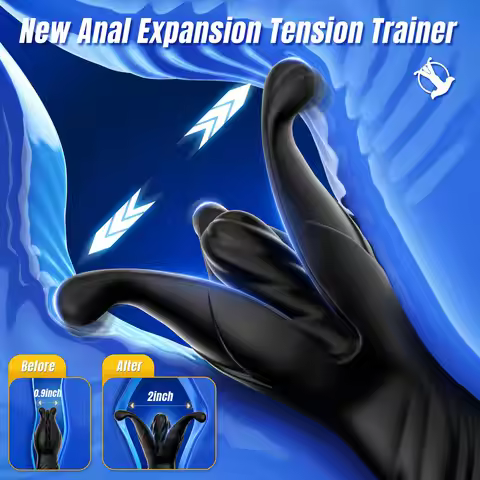 Prostate Massager Anal Plug with 9 Tension Shock Flapping Thrusting Vibrating Butt Plug Remote Contr