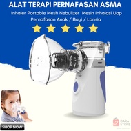 MESIN Portable Mesh Nebulizer Inhaler Asthma Respiratory Therapy Device / Respiratory Steam Inhalati