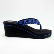 promo-spesial- sandal wedges wanita loxley renda hitam - biru tua