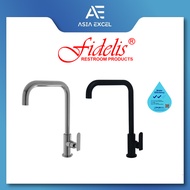 FIDELIS FT-150-4L | FT-150-4L BK CHROME / BLACK SINGLE LEVER SINK TAP