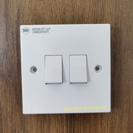 UMS UMS202 2 Gang 1 Way Switch Socket Outlet