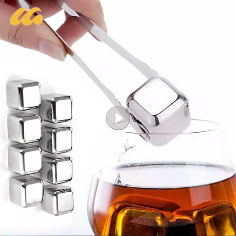 Stainless Rocks Whisky Stones Cubes Set Reusable Chilling Stones For Whiskey Wine Cooling Chilling P