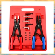 (ZWNA) 2 Pc.10 inch Ratchet Type Circlip Remover Installer Snap Ring Pliers Set