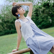 OB Cotton Japanese Style Striped Crinkled Short Dress < Da999 > Style/Large Size// Women's Clothing