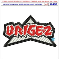 HD-163 BRIGEZ IDN MOTORCYCLES/RACING/CLUB EMBROIDERY PATCH