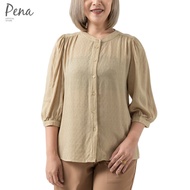 Pena house เสื้อเบลาส์แฟชั่นสีพื้น คอกลม แขนพอง POSL102304