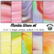 10 Sheets Marble Wave 1 by byte studio | Cardstock Premium Paper Junk Journal Stationery