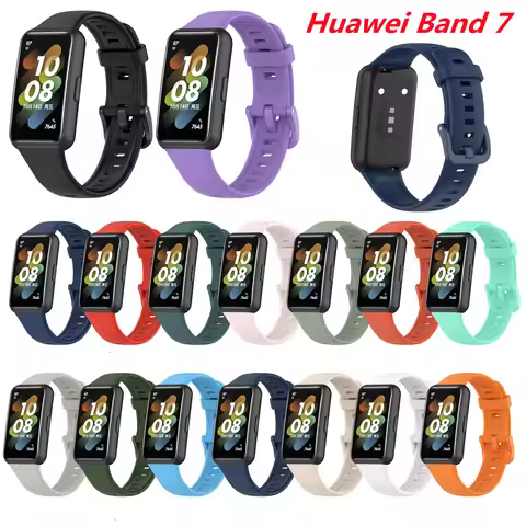 Silicone Band for Huawei Band 7 Strap 45mm Correa Bracelet Huawei Band Series 7 45mm Strap Watch Pro