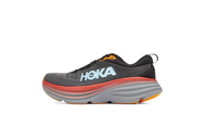 Original Hoka One One Bondi 8 Sport Running Shoes Grey Black Red Hot
