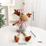 Eyre ✨Boneka Rusa Natal Mainan Empuk Hiasan Natal Patung Hiasan Natal Patung Dekorasi Jendela Natal